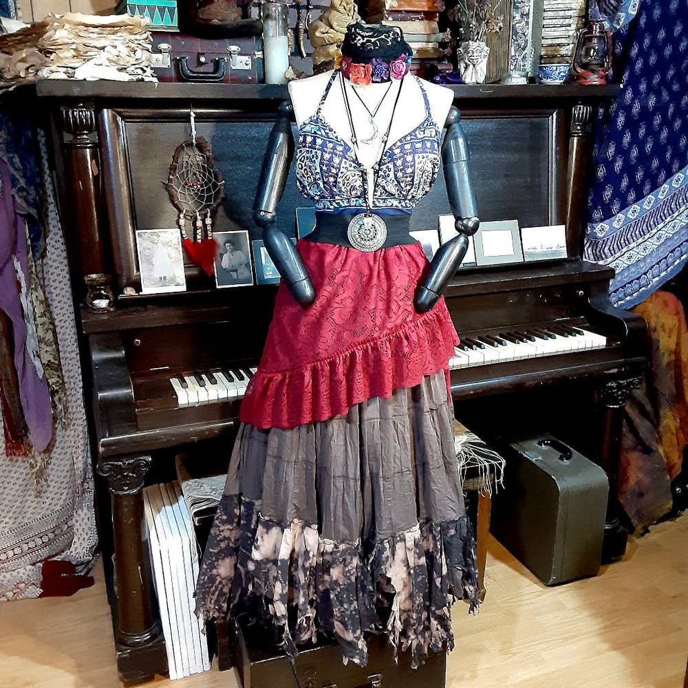 Gypsy Rose Festival Boho Hippie Halter Top